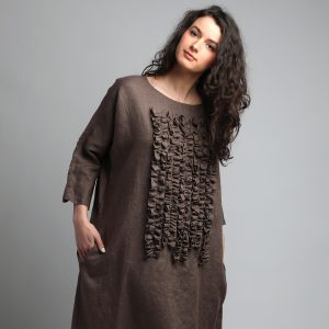Ready Ship Size S Light Brown Pom Maxi